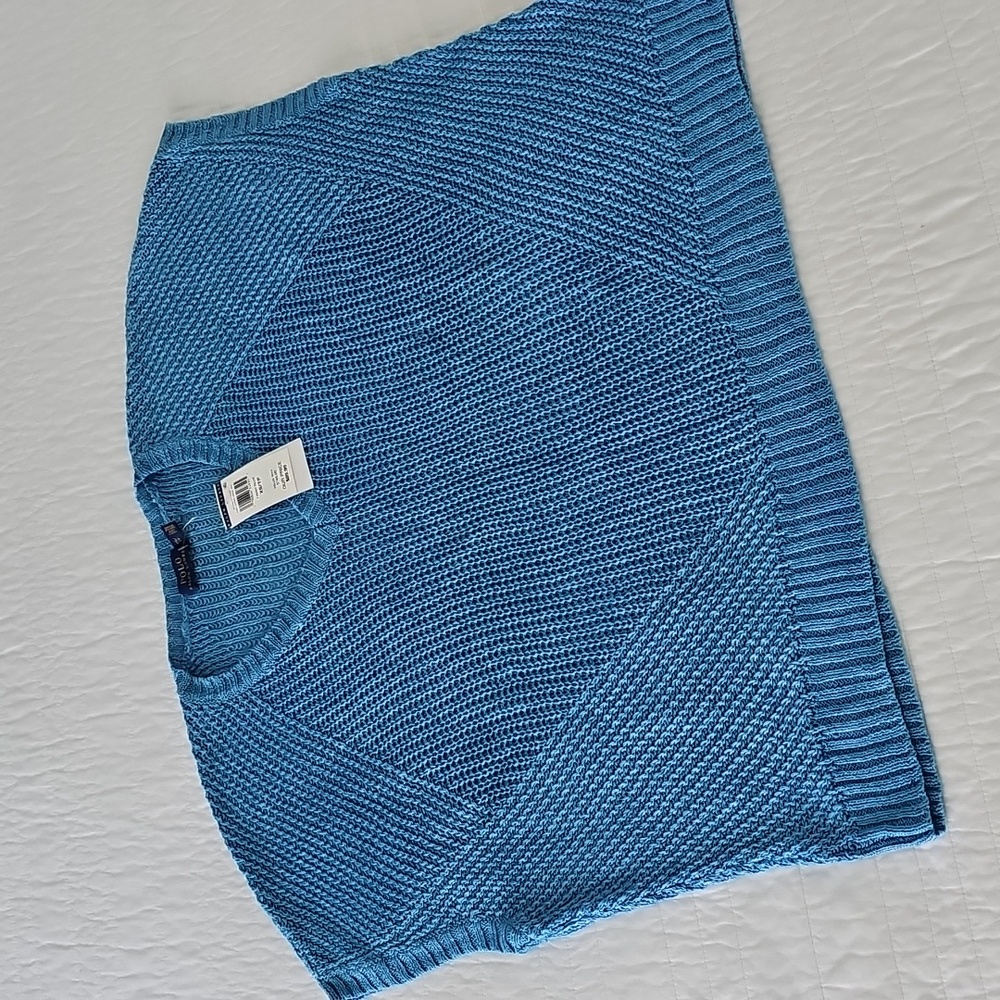 Polo Ralph Lauren Oversized Linen Sweater Size XS Blue NWT